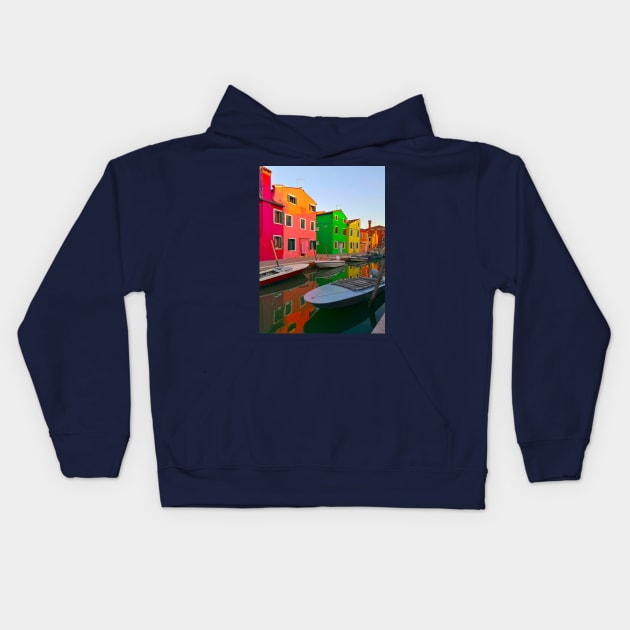 The Unforgettable Magical Colors Of Burano Kids Hoodie by colorful444